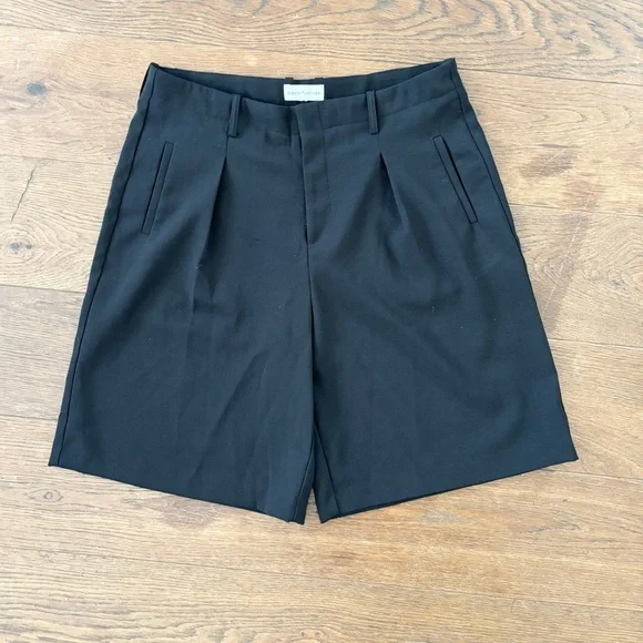 Gibson Latimer Long Pleated Tailored High Waist Dress Shorts - Picture 3 of 12